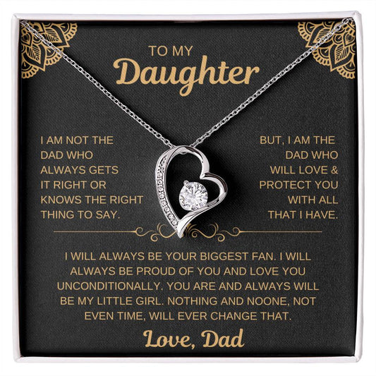 To My Daughter | From Dad Necklace -- Love You Unconditionally