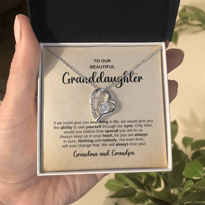 Forever Love Necklace – A Heartfelt Gift from Grandma and Grandpa to Their Granddaughter