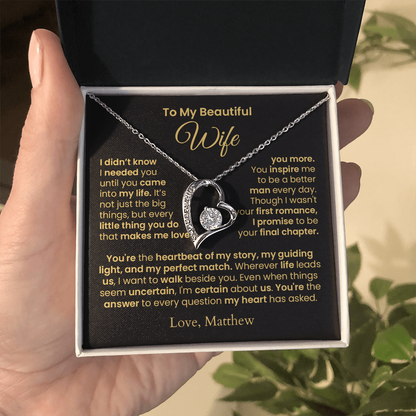 Beautiful Wife Necklace - My Heartbeat | PERSONALIZED