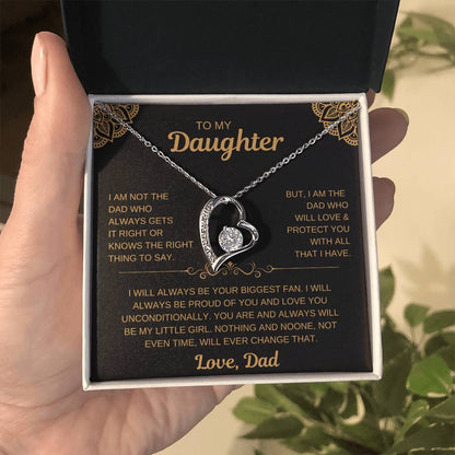 To My Daughter | From Dad Necklace -- Love You Unconditionally