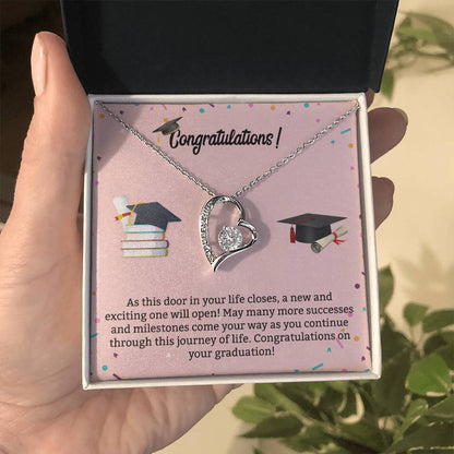 Graduation Necklace | Pink Background