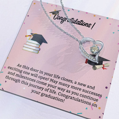 Graduation Necklace | Pink Background