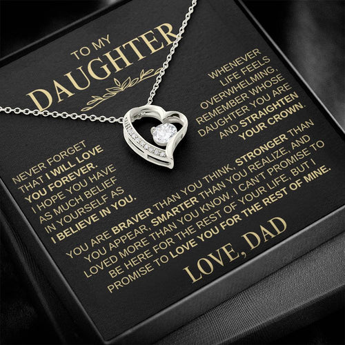 Beautiful Gift for Daughter from Dad | "I Love You Forever" Necklace