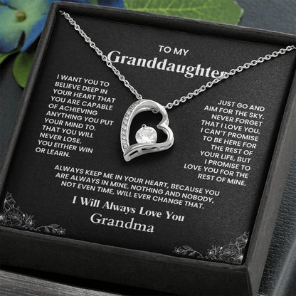 To My Granddaughter | From Grandma Forever Love Necklace--Aim for the Sky