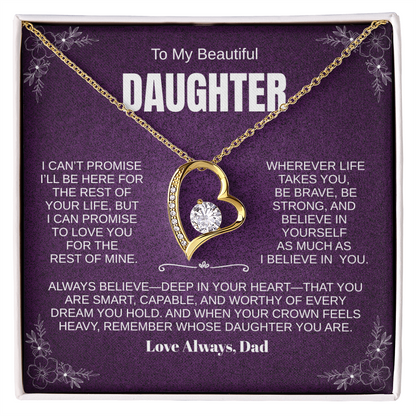 PERSONALIZED Beautiful Daughter, Wherever Life Takes You Necklace