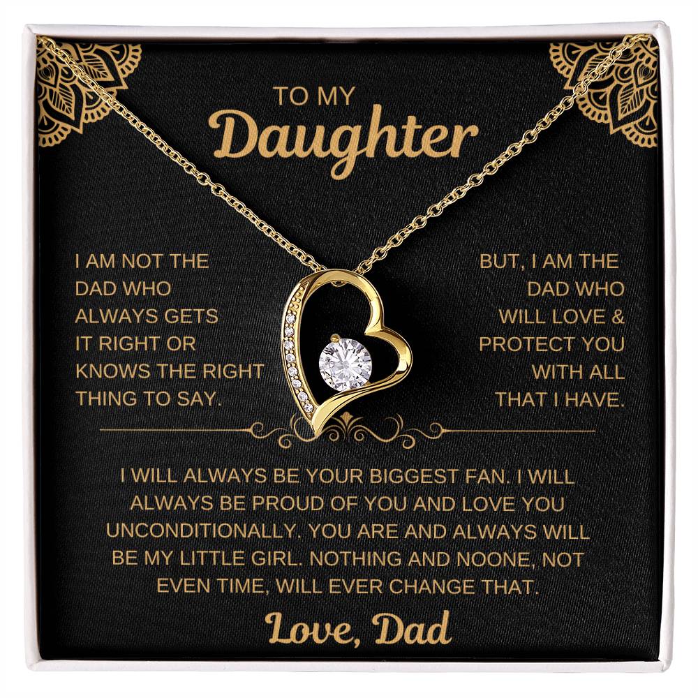 To My Daughter | From Dad Necklace -- Love You Unconditionally