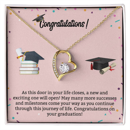 Graduation Necklace | Pink Background