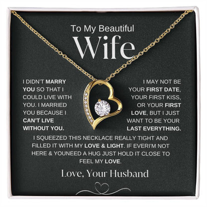 To My Beautiful Wife | Forever Love Necklace--BW2