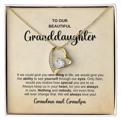 Forever Love Necklace – A Heartfelt Gift from Grandma and Grandpa to Their Granddaughter