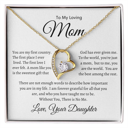 To My Loving Mom Necklace