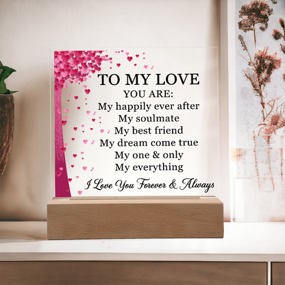To My Love Acrylic Plaque