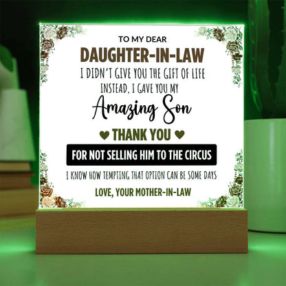 Daughter-in-Law LED Acrylic Gift Set