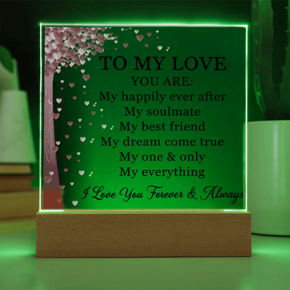 To My Love Acrylic Plaque