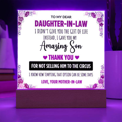 Daughter-in-Law LED Acrylic Gift Set