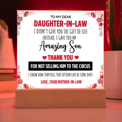 Daughter-in-Law LED Acrylic Gift Set