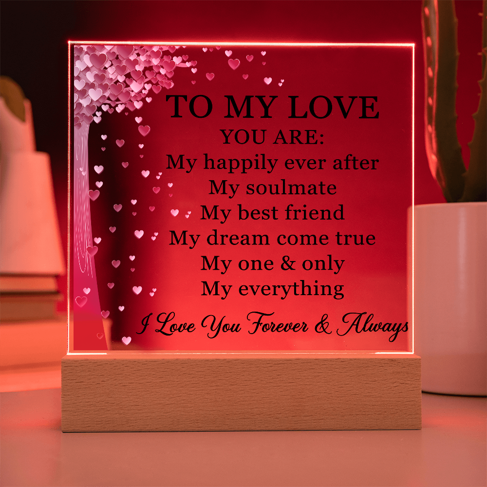 To My Love Acrylic Plaque