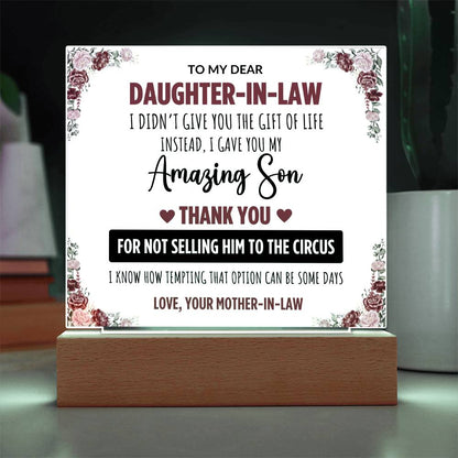 Daughter-in-Law LED Acrylic Gift Set