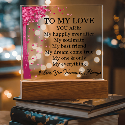 To My Love Acrylic Plaque
