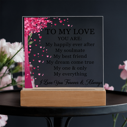 To My Love Acrylic Plaque