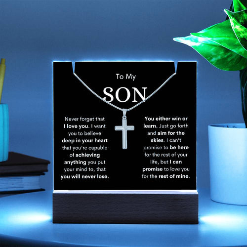 To My Son | Keepsake Gift Set w/ Cross Necklace
