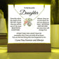 Daughter Keepsake Acrylic Gift w/ Love Knot Necklace