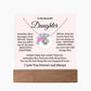 Daughter Keepsake Acrylic Gift w/ Love Knot Necklace