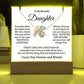 Daughter Keepsake Acrylic Gift w/ Love Knot Necklace