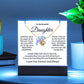 Daughter Keepsake Acrylic Gift w/ Love Knot Necklace