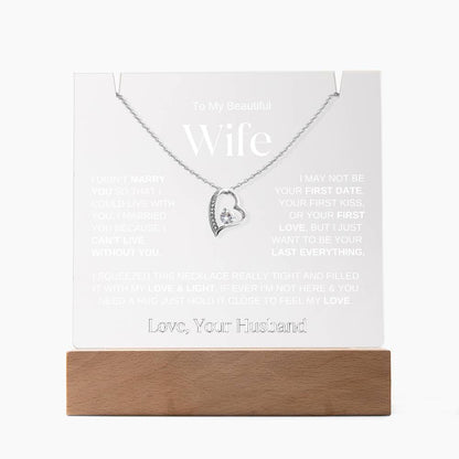To My Wife | Keepsake Gift Set (LED Acrylic and Necklace)