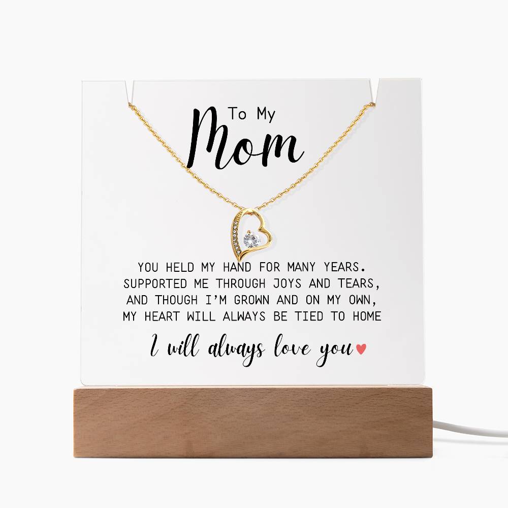 To My Mom | You Held My Hand | Forever Love Necklace