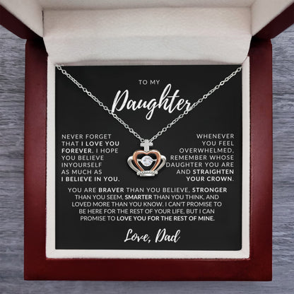Daughter Necklace from Dad: Straighten Your Crown