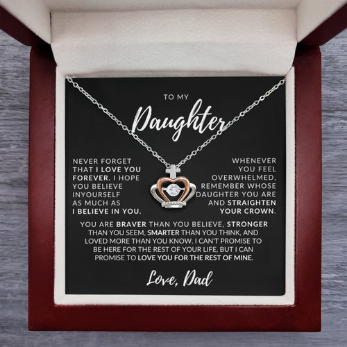 Daughter Necklace from Dad: Straighten Your Crown