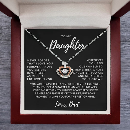 Daughter Necklace from Dad: Straighten Your Crown