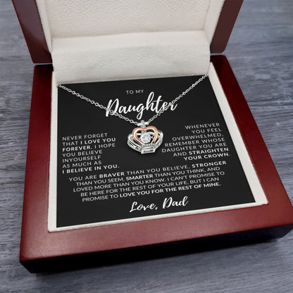 Daughter Necklace from Dad: Straighten Your Crown