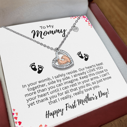 Mommy to Be Baby Feet Necklace | Happy Mother's Day