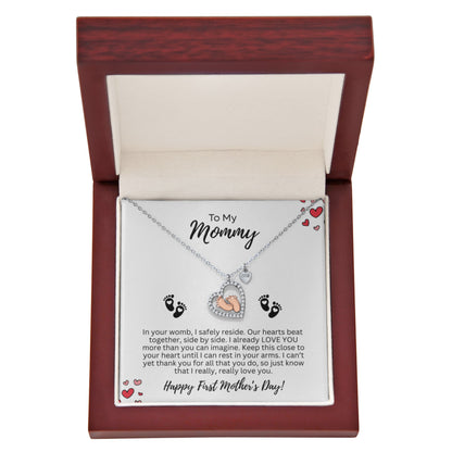Mommy to Be Baby Feet Necklace