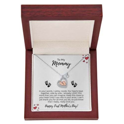 Mommy to Be Baby Feet Necklace