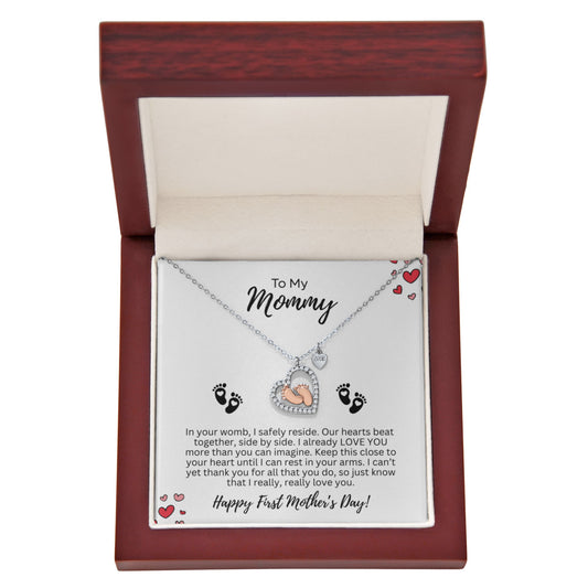 Mommy to Be Baby Feet Necklace