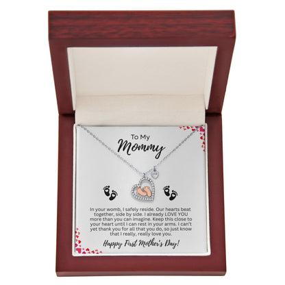 Mommy to Be Baby Feet Necklace | Happy Mother's Day