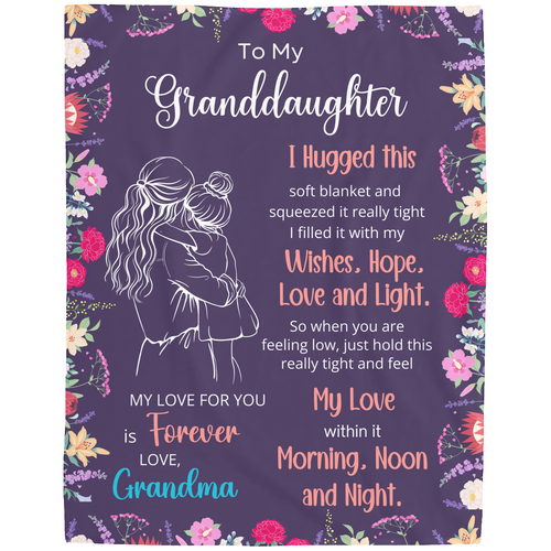 Granddaughter Sweet Words Blanket