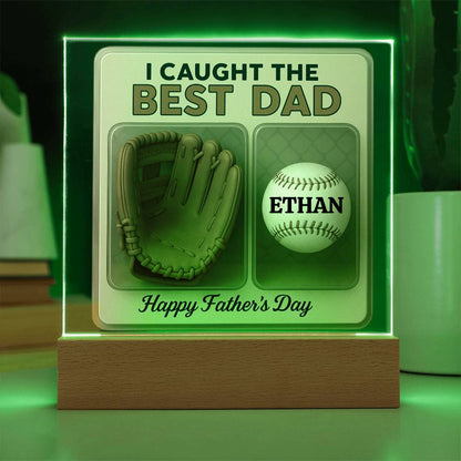 We Caught the Best Dad – Personalized Acrylic Plaque