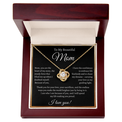 Beautiful Mom Necklace | Heart of my story - Bill and Dot's Finds