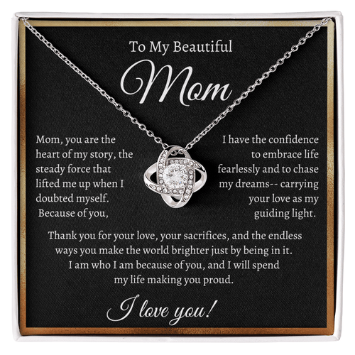 Beautiful Mom Necklace | Heart of my story - Bill and Dot's Finds