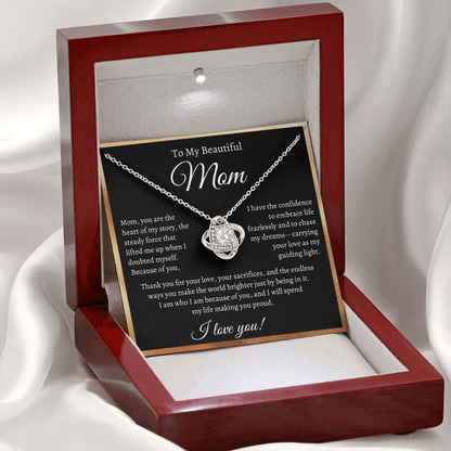 Beautiful Mom Necklace | Heart of my story - Bill and Dot's Finds