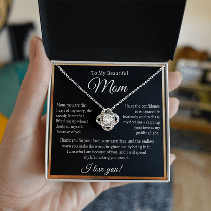 Beautiful Mom Necklace | Heart of my story - Bill and Dot's Finds