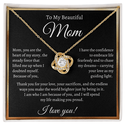 Beautiful Mom Necklace | Heart of my story - Bill and Dot's Finds