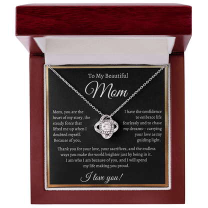 Beautiful Mom Necklace | Heart of my story - Bill and Dot's Finds