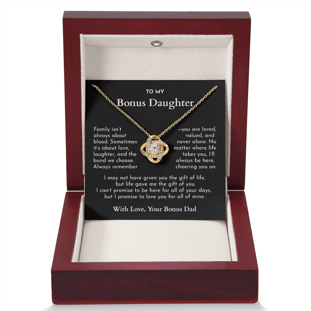 “Life Gave Me the Gift of You” Bonus Daughter Necklace from Bonus Dad