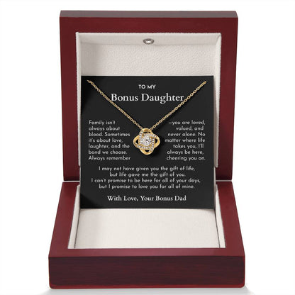 “Life Gave Me the Gift of You” Bonus Daughter Necklace from Bonus Dad