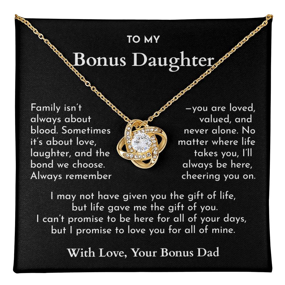“Life Gave Me the Gift of You” Bonus Daughter Necklace from Bonus Dad